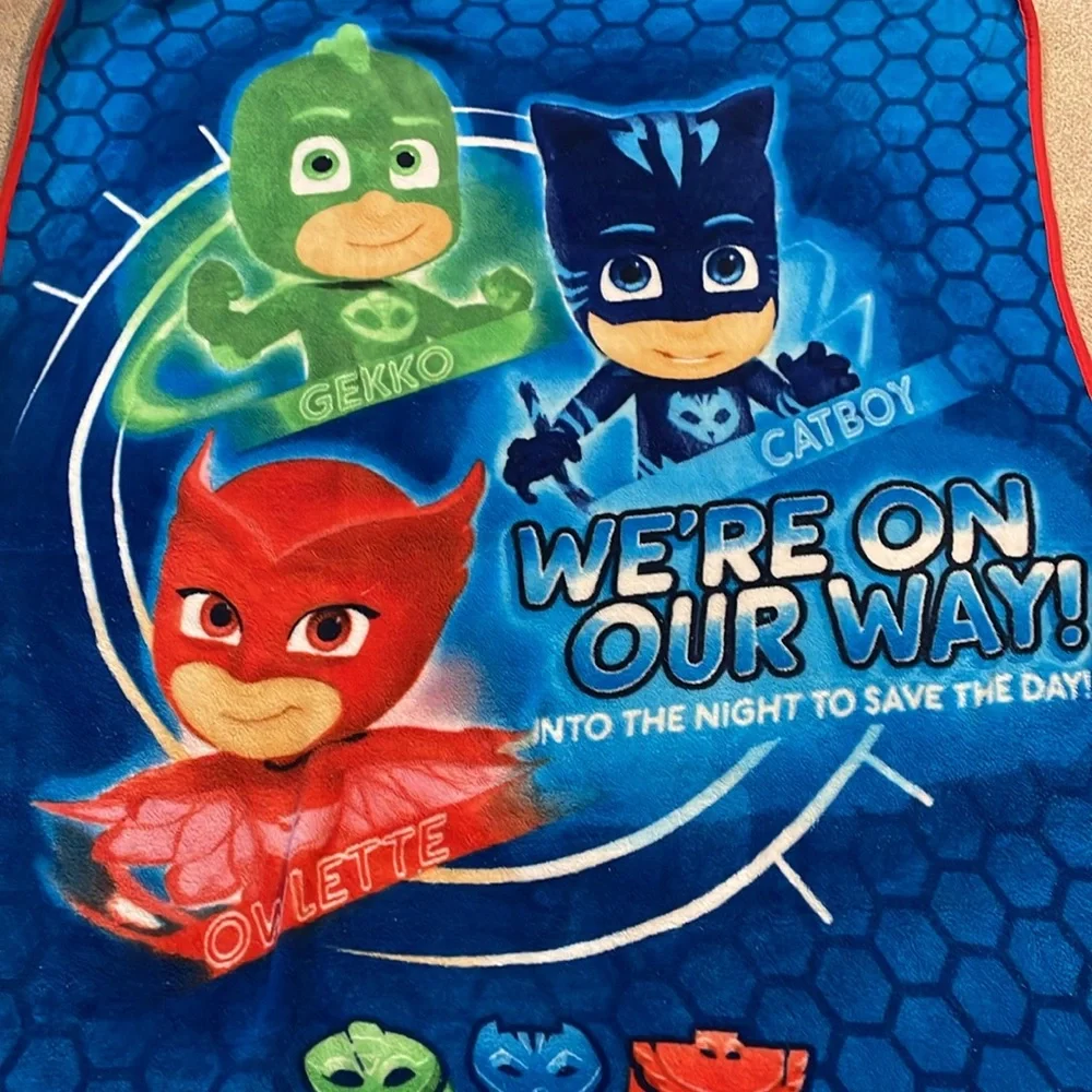 PJ Mask Kids Fleece Blanket. Great Condition.